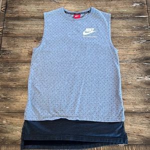 Nike International Grey Poka Dot Tunic Tank Top